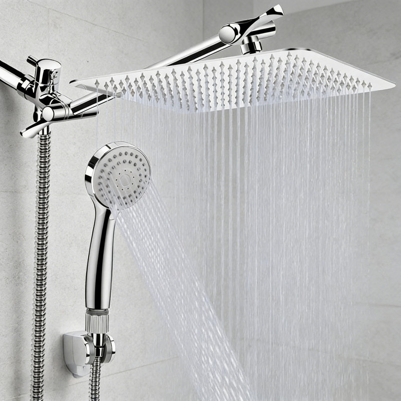 Pomme de douche à haute pression avec pomme de douche à main combinée