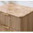 Nightstand Set of 2 with 3-Drawer, Wood Bedside Table with 1.97"-Thick Fluted Side Panels and Faux Marble Top-1592401068