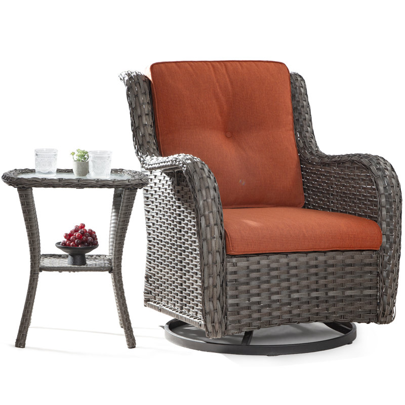 Ensemble bistro pour l'extérieur en forme de L 20 po avec coussins Anahit, Orange