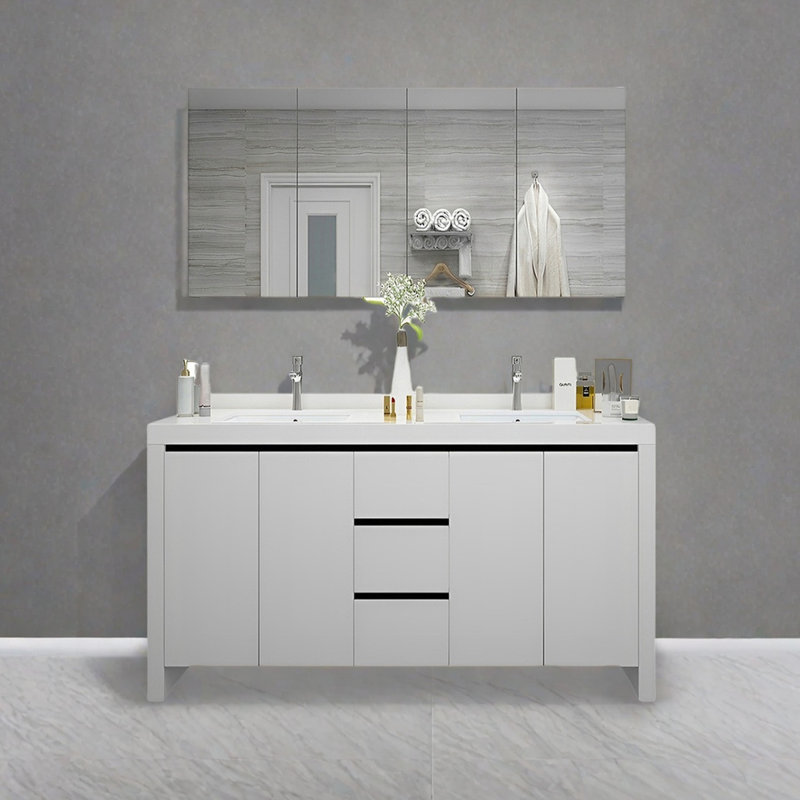 Modern simple floor-to-ceiling bathroom cabinet