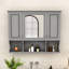 Armoire de salle de bain murale avec tablettes réglables-157039365