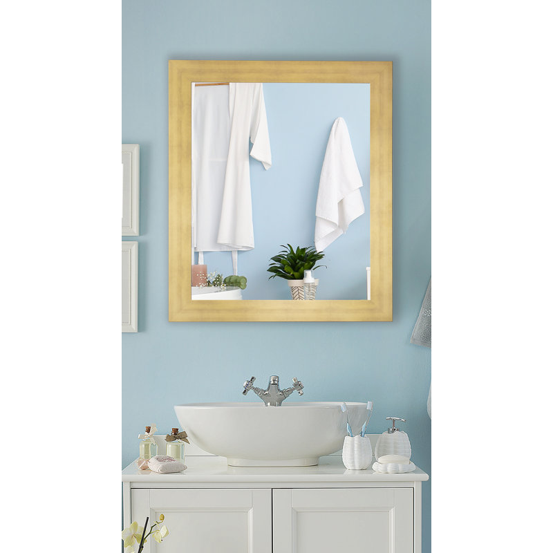 Miroir décoratif, Or mat, 33 po x 24 po