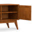 Meuble télé de style Mid-Century en bois massif brun de 72 po Draper pour téléviseur de 80 po ou moins