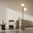Dual Glass Globe Slender Floor Lamp