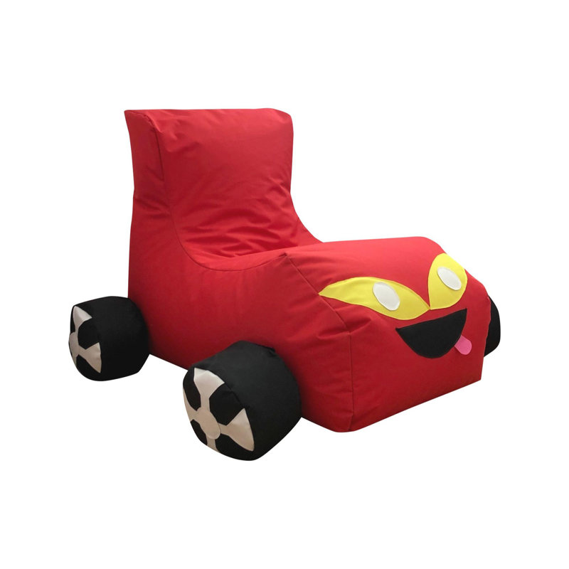 Premium Red Bean Bag Chair, 35 in Seat Height x 27.6 in Width x 35.4 in Depth | 100% Polyester Waterproof Fabric, Removable Zipped Cover, Filled with Recycled Styrofoam Bead Foam | Perfect for Relaxation & Play
