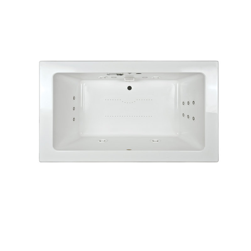 Sia® 66" x 36" Drop In Combination Bathtub, White
