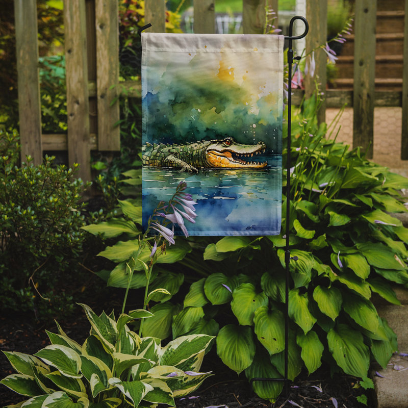 Drapeau de jardin de crocodile