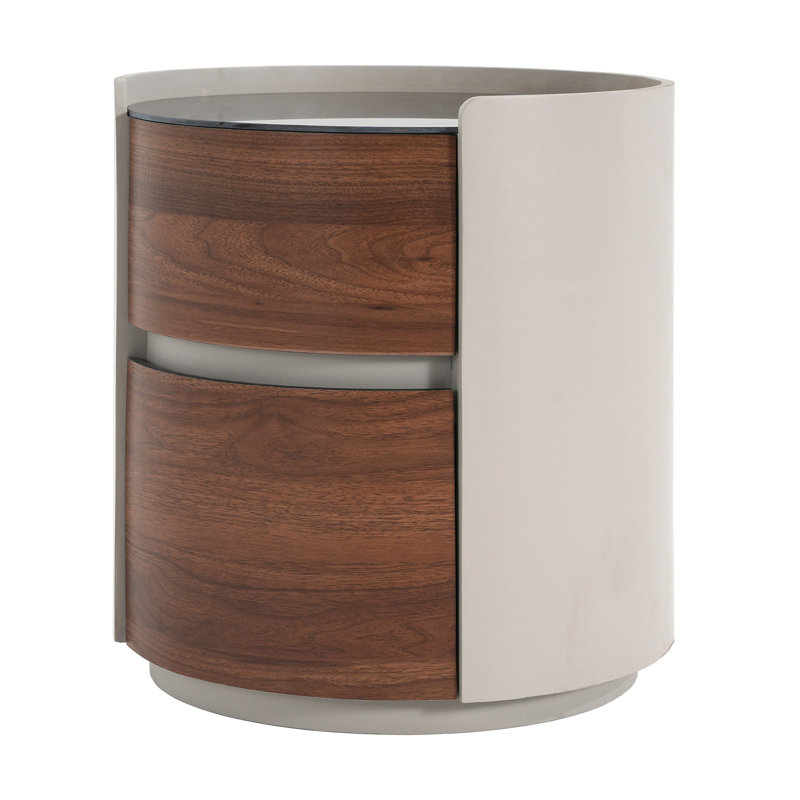 TABLE RONDE DOUBLE À RANGEMENT EN MDF