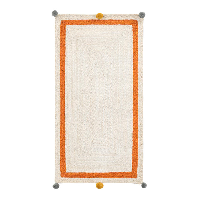 Kids Braided Jute Rectangle Jute / Sisal Rug