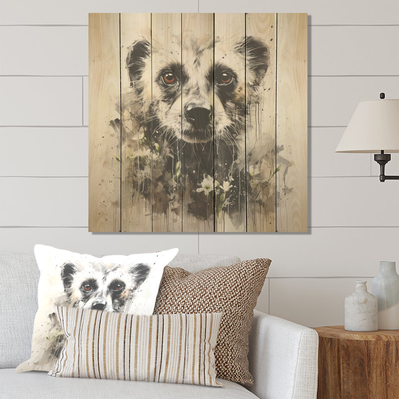 Grey Meadow Vintage Suricate II - impression de suricate sur bois, H 15 po x l 15 po