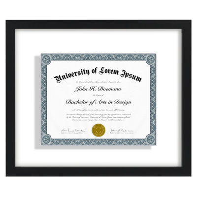Saylem 12.5" x 15" Floating Picture Frame Black