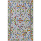 Artemesia Hand-Tufted Wool Loop Pile Indoor Rug Traditional Bordered Multicolor