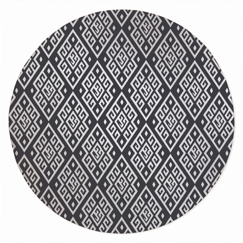Athana Outdoor Area Rug, Round 5'
