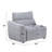 Falo Modular Power Motion Left Recliner Chair, Foam Light Gray Chenille