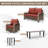 4 - Person Modular Patio Conversation Set with Cushions-115188356