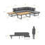Canapé modulaire modulaire avec table basse