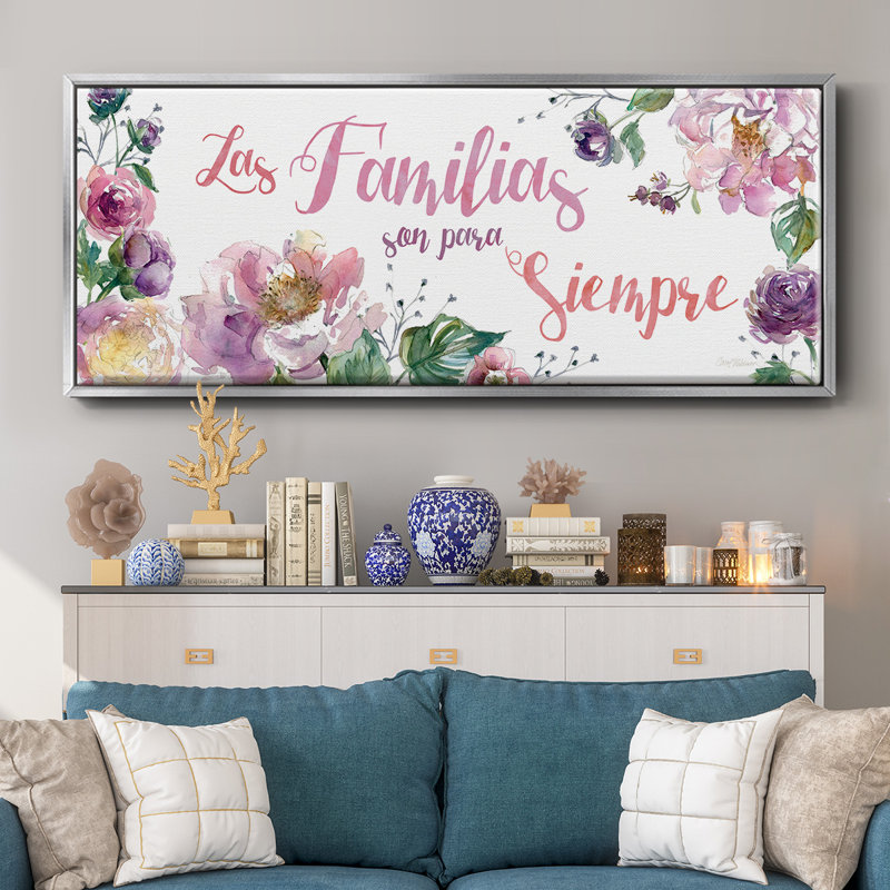 «Familyias Siempre», toile encadrée, H 24 po x l 60 po