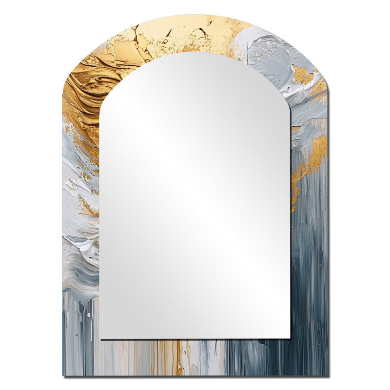 Miroir mural arqué blanc sur métal White Dream, 34 po x 25 po