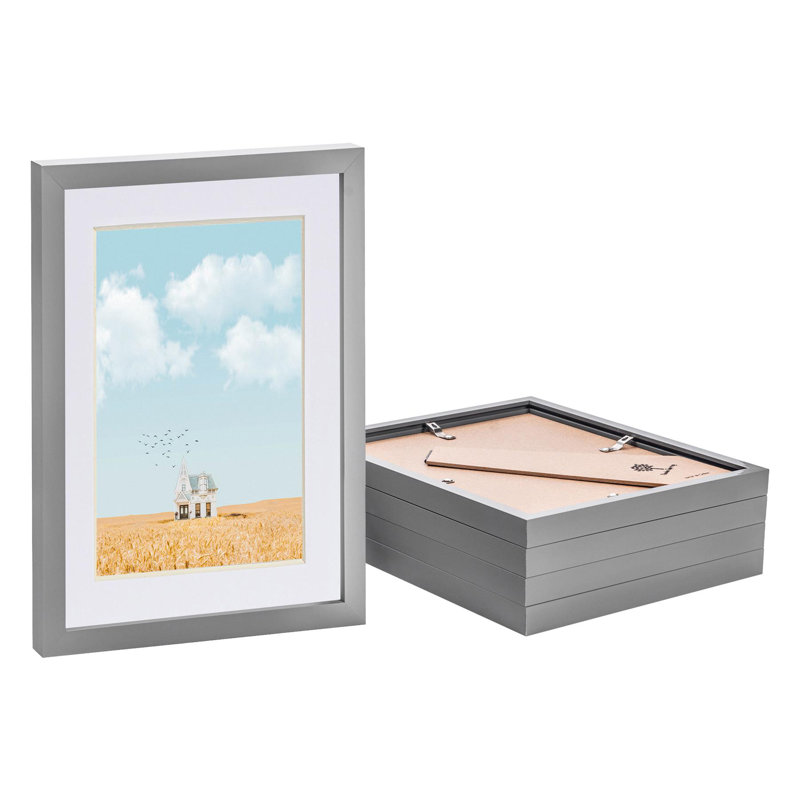 Photo Frames with A5 Mount - A4 (8" x 12") - Grey/White