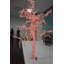 White Tree With Red Led Lights -  Size: 70"L X 65"W X 120"H.