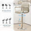 Tabouret de bar rotatif en simili cuir avec accoudoirs et repose-pieds Tavion-144142025