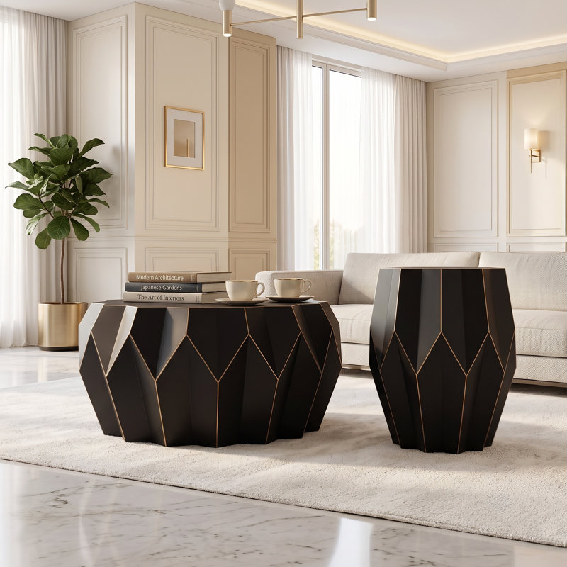 Table basse et table de bout Shaunna - noir