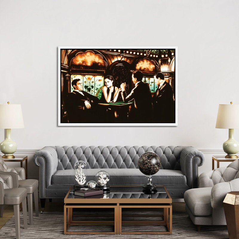 Infinite Game 1 Piece Wall Art on Canvas, 152.5 cm H x 101.5 cm W, White Framed