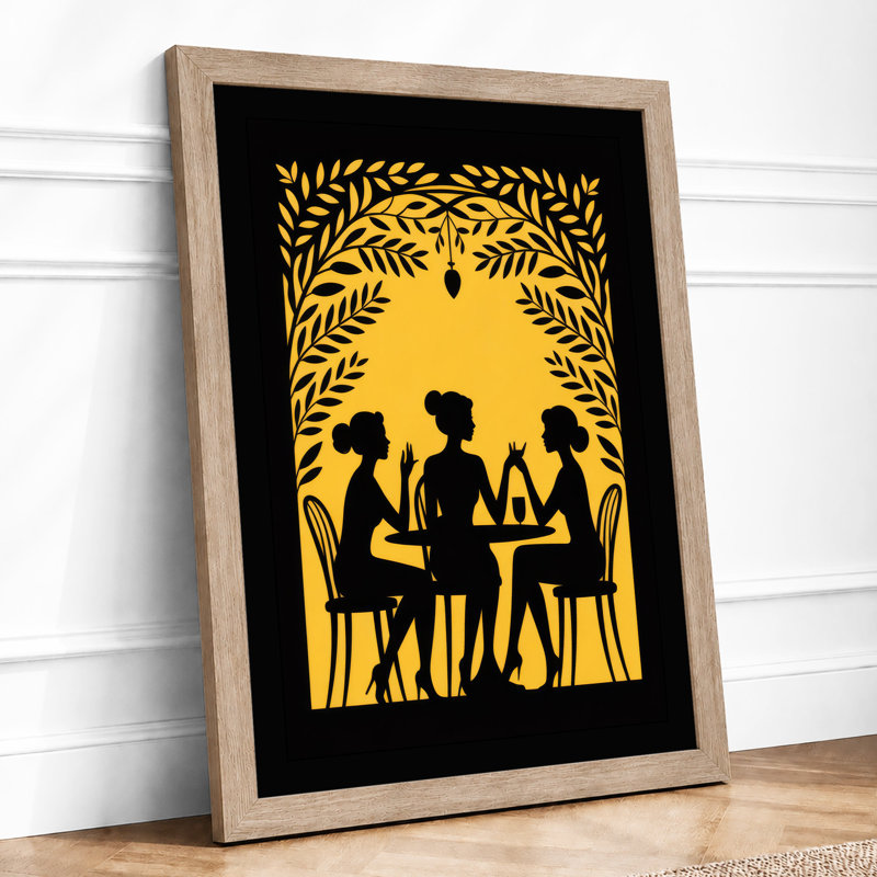 Gathering In Gold Art Deco - Print, A1 - 84.1 x 59.4 cm, Oak