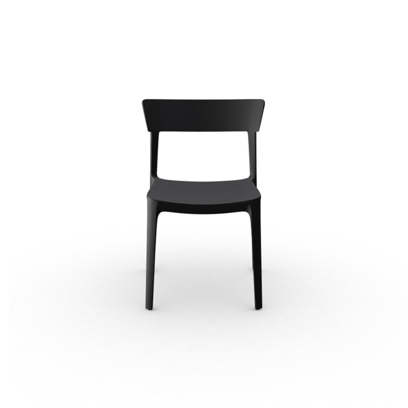 Skin Stackable Chair by Archirivolto, Matte Black