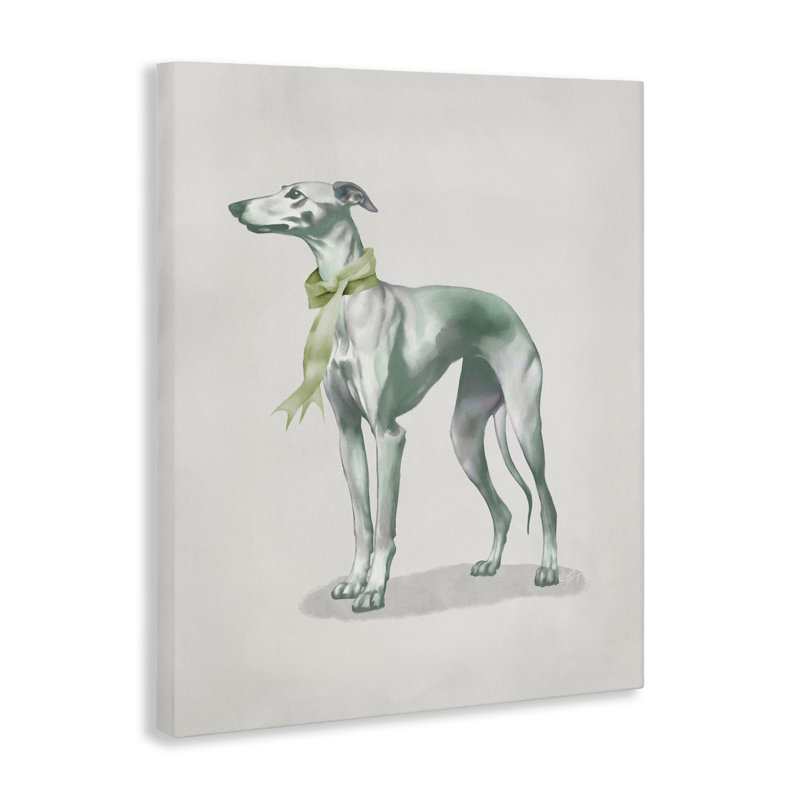Graceful Dog & Ribbon Canvas, conception par Elizabeth Medley, H 48 po x l 36 po