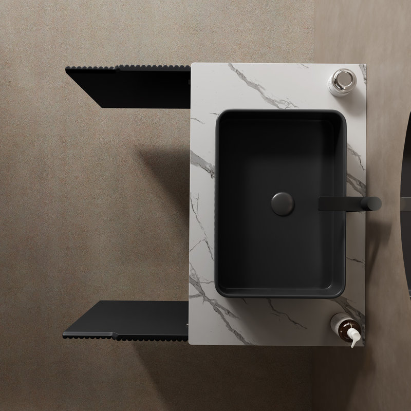 76.2mm Single Bathroom Vanity with Ceramic Basin