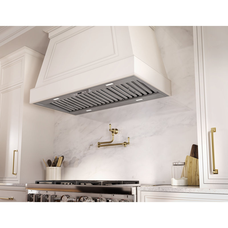 Monsoon II 650 CFM Insert Mount Range Hood with LED Light in Stainless Steel, 40"