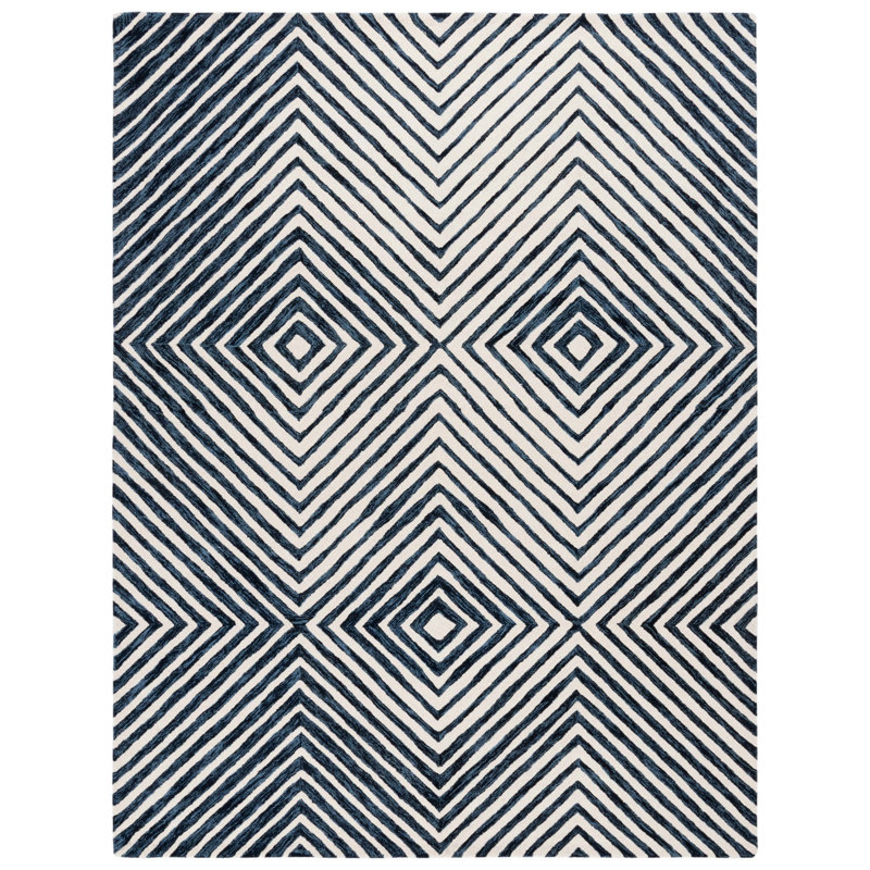 Jorga Hand Tufted Wool And Cotton Geometric Rug, Rectangle 4"  x 6" 
