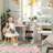 Arkeith Kids Desk and Chair Set, Kids Study Desk with Storage, Hutch, Student Writing Desk for Bedroom & Study Room, Aged 3-8 Years, Pink