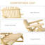 Chaise Adirondack berçante en bois massif Sanya