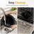 4 Quart Slow Cooker and Mini Food Warmer with 3 Heating Settings, Removable Ceramic Pot, Glass Lid, Stainless Steel, Blue