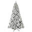 Arbre de Noël floqué pré-éclairé avec lumières UL blanc chaud, fil mémoire dépliable et support en métal stable-1061420110