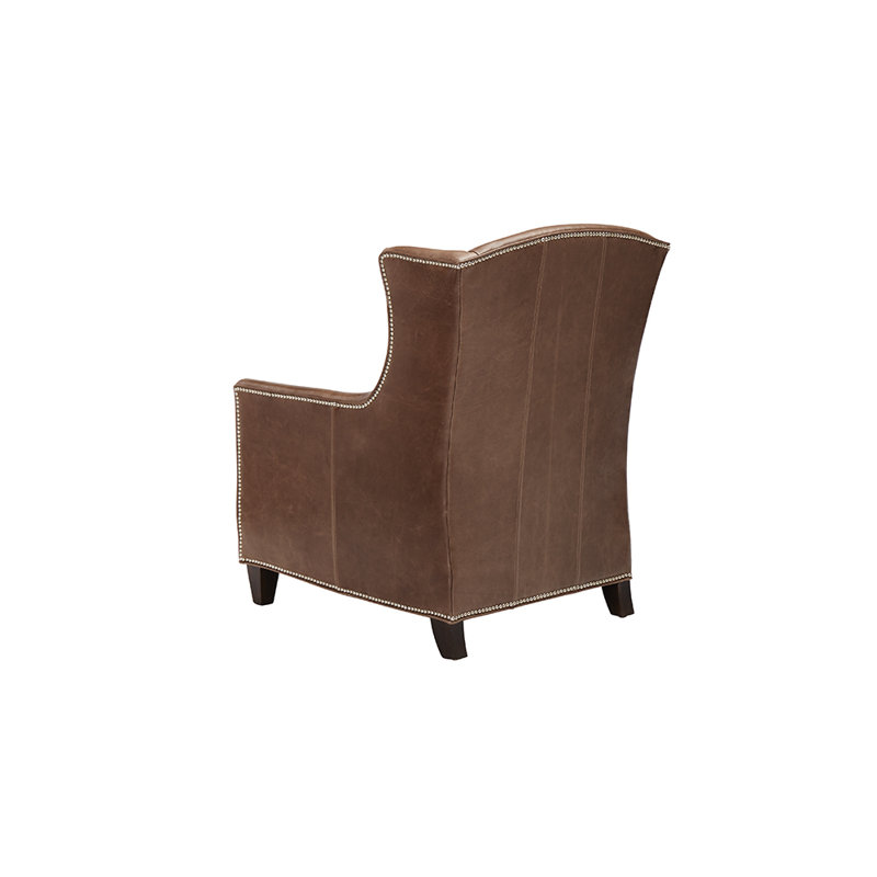 Leo Wingback Chair, Ebony, Mont Blanc Dove