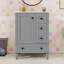 Meuble-lavabo contemporain avec lavabo en céramique, support de porte double couche et charnières à fermeture en douceur-1999492207