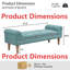 Banc rembourré capitonné bleu sarcelle Dusty-129159701