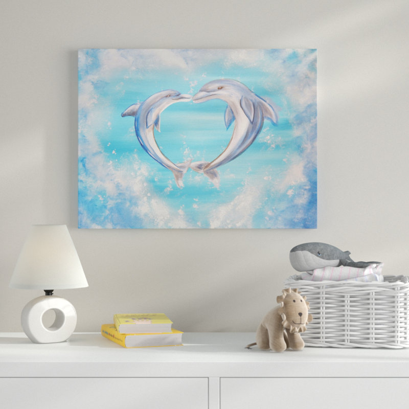 «Dolphins», reproduction sur toile tendue, H 12 po x l 16 po