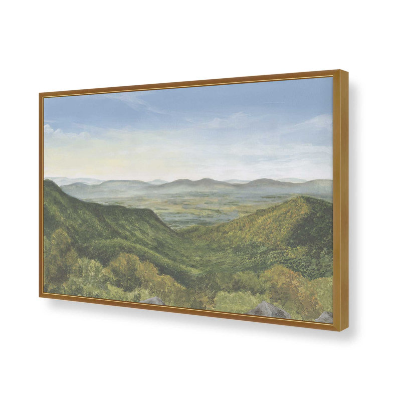 «Ridge Viewpoint I» par Michael Willett, reproduction d'art, H 12 po x l 16 po, Doré