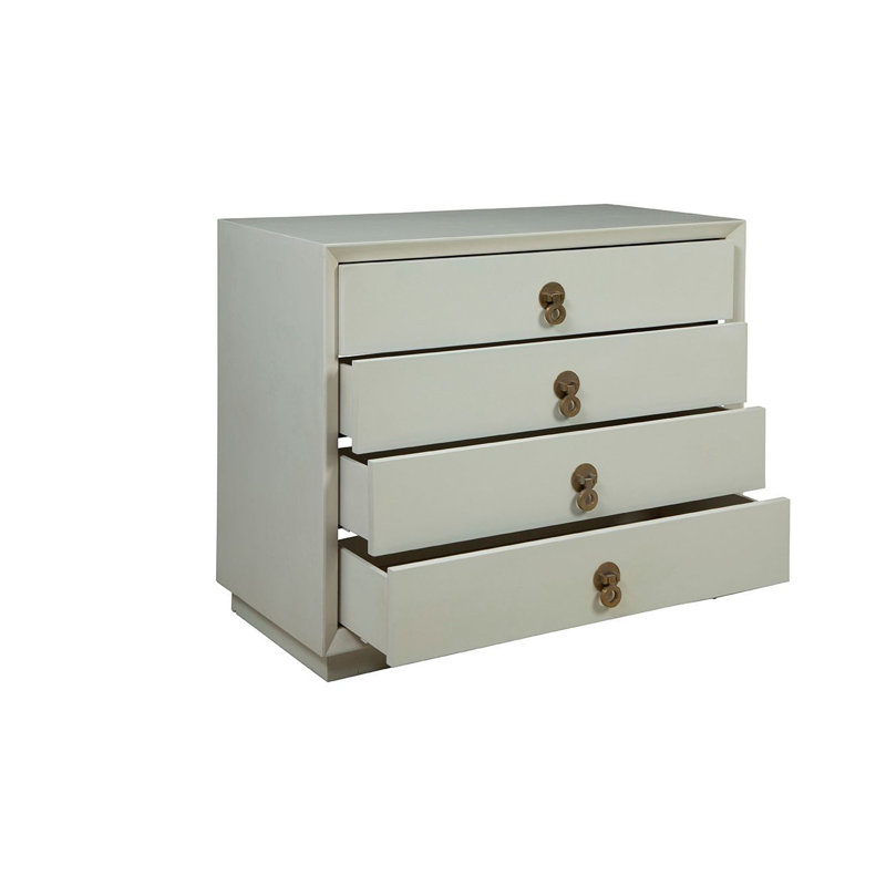 Commode 4 tiroirs Pirbhai, Blanc