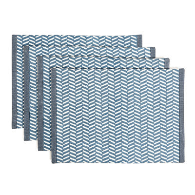 over&back Hand-Blocked Placemats, Set of 4