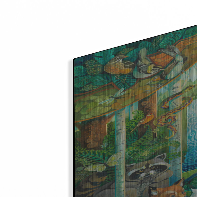 Art mural en métal Millwood Pines «Woodland Scene» par David Galchutt, H 36 po x l 24 po