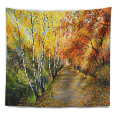 Paysage belle tapisserie de la forêt d'automne