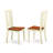 7 Piece Kitchen Table & Chairs Set Consist of a Rectangle Dining Room Table with Butterfly Leaf and 6 Dining Chairs, 42x60 Inch, Buttermilk & Cherry-112321436-112321430-112321424