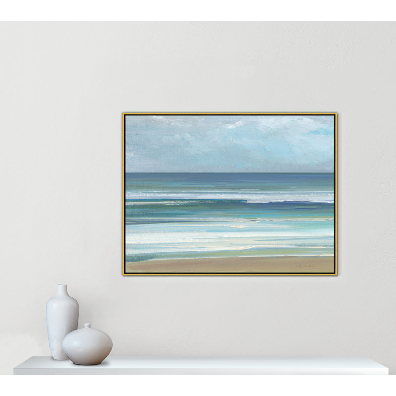 «Gentle Waves I» par Sally Swatland, H 37,5 po x l 49,5 po, Doré