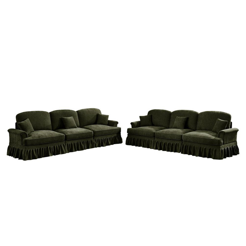 2 Piece Modular Living Room Sofa Set, Green