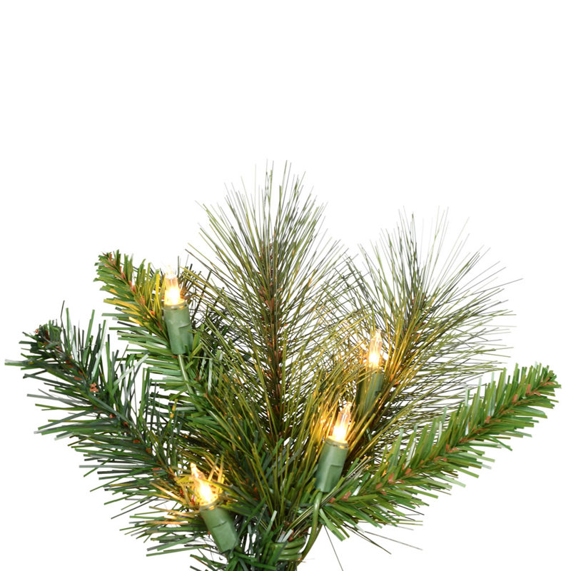 Lighted Artificial Pine Christmas Tree, 6.5ft H x 2.33ft W x 2.33ft D
